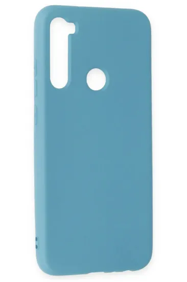 Newface Xiaomi Redmi Note 8 Kılıf Nano içi Kadife Silikon - Mavi resmi