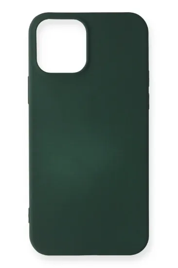 Newface iPhone 12 Mini Kılıf First Silikon - Koyu Yeşil resmi
