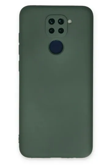 Newface Xiaomi Redmi Note 9 Kılıf Nano içi Kadife Silikon - Koyu Yeşil resmi