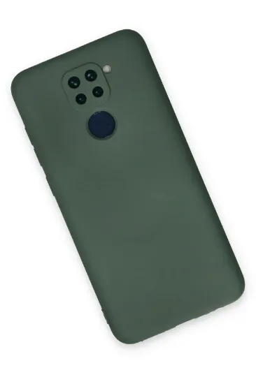 Newface Xiaomi Redmi Note 9 Kılıf Nano içi Kadife Silikon - Koyu Yeşil resmi