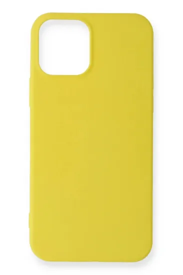 Newface iPhone 12 Mini Kılıf First Silikon - Sarı resmi