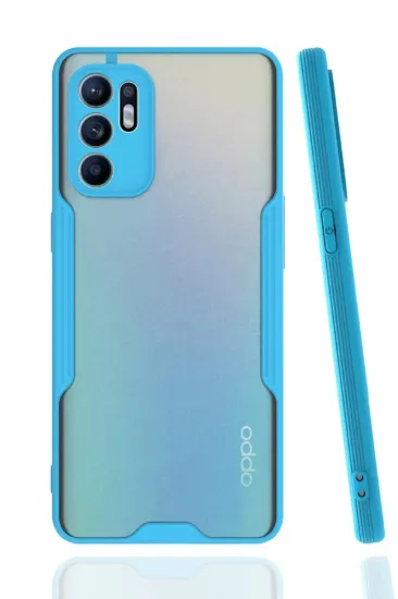 Newface Oppo Reno 6 Kılıf Platin Silikon - Mavi resmi