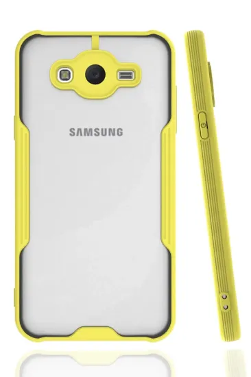 Newface Samsung Galaxy J7 Kılıf Platin Silikon - Sarı resmi