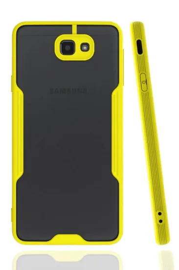 Newface Samsung Galaxy J7 Prime Kılıf Platin Silikon - Sarı resmi