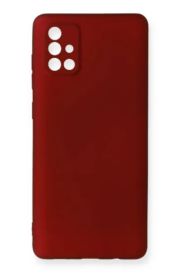 Newface Samsung Galaxy A71 Kılıf First Silikon - Bordo resmi