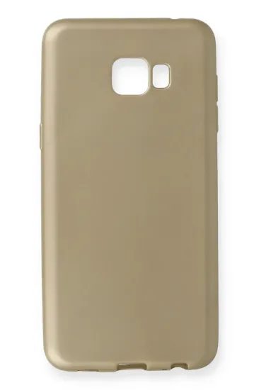 Newface Samsung Galaxy C7 Pro Kılıf First Silikon - Gold resmi
