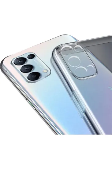 Newface Oppo Reno 5 Kılıf Lüx Şeffaf Silikon resmi