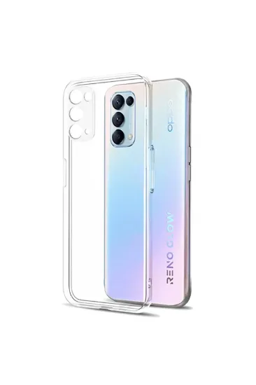 Newface Oppo Reno 5 Pro Kılıf Lüx Şeffaf Silikon resmi