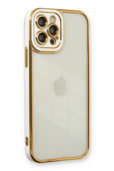 Newface iPhone 12 Pro Max Kılıf Liva Lens Silikon - Beyaz resmi