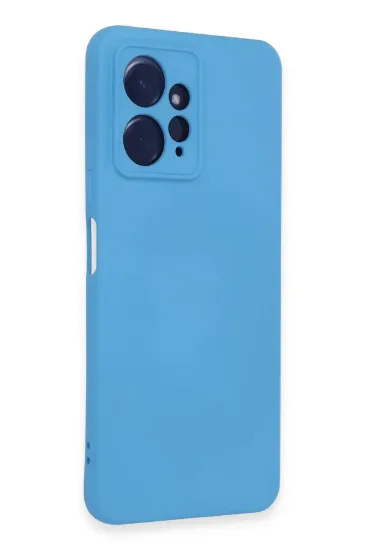 Newface Xiaomi Redmi Note 12 4G Kılıf Nano içi Kadife Silikon - Mavi resmi