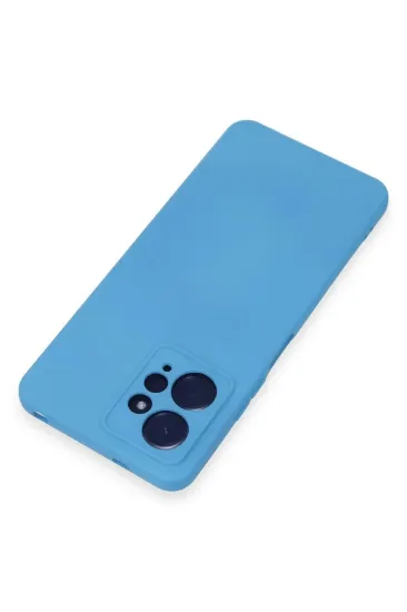 Newface Xiaomi Redmi Note 12 4G Kılıf Nano içi Kadife Silikon - Mavi resmi
