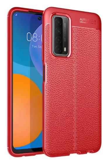 Newface Huawei P Smart 2021 Kılıf Auto Focus Kapak - Kırmızı resmi