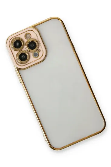 Newface iPhone 13 Pro Max Kılıf Liva Lens Silikon - Pudra resmi