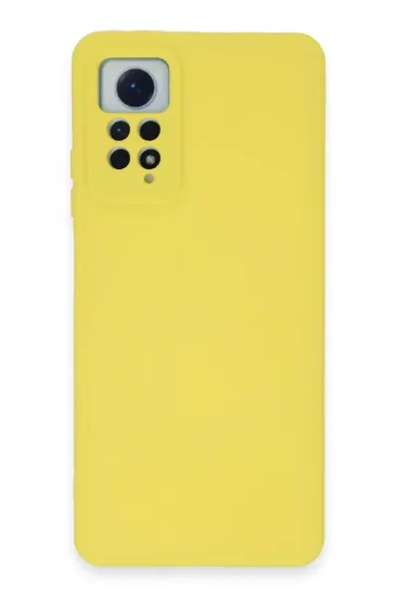 Newface Xiaomi Redmi Note 12 Pro 4G Kılıf Nano içi Kadife Silikon - Sarı resmi