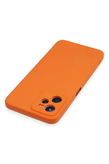 Newface Realme C35 Kılıf Nano içi Kadife Silikon - Turuncu resmi