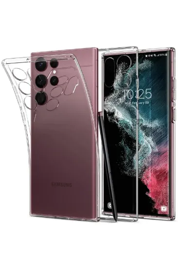 Newface Samsung Galaxy S22 Ultra Kılıf Lüx Şeffaf Silikon resmi