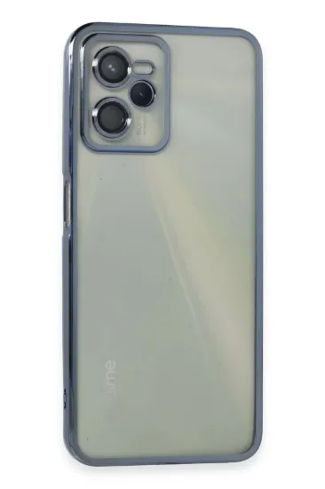 Newface Realme C35 Kılıf Razer Lensli Silikon - Açık Mavi resmi