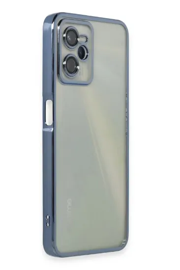 Newface Realme C35 Kılıf Razer Lensli Silikon - Açık Mavi resmi