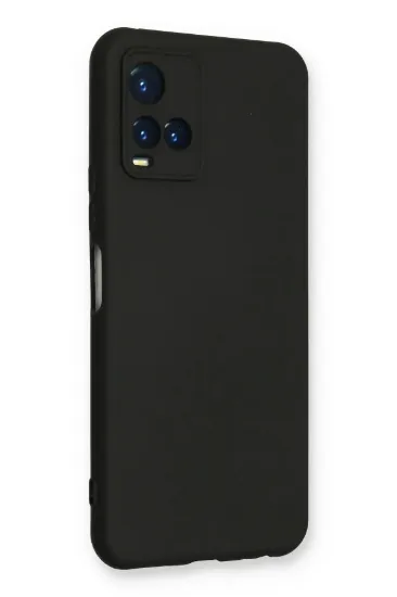 Newface Vivo Y21S Kılıf Nano içi Kadife Silikon - Siyah resmi