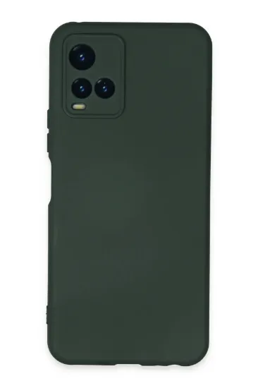 Newface Vivo Y21S Kılıf Nano içi Kadife Silikon - Koyu Yeşil resmi