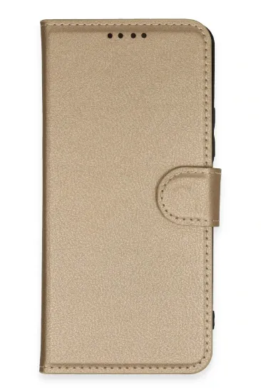 Newface Vivo Y16 Kılıf Trend S Plus Kapaklı Kılıf - Gold resmi