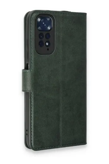 Newface Xiaomi Redmi Note 11 Pro Kılıf Trend S Plus Kapaklı Kılıf - Yeşil resmi