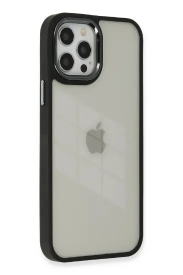 Newface iPhone 12 Pro Max Kılıf Dora Kapak - Siyah resmi