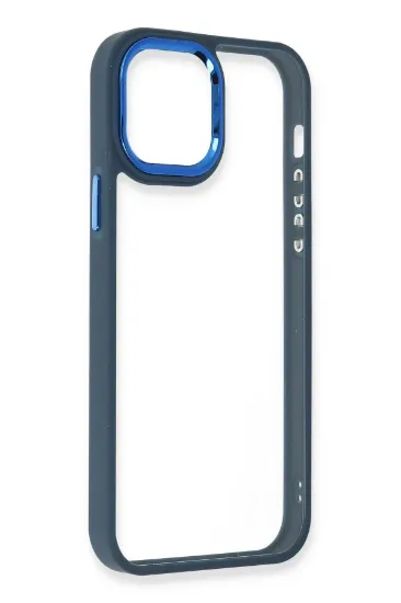 Newface iPhone 12 Pro Max Kılıf Dora Kapak - Mavi resmi