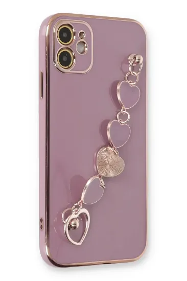 Newface iPhone 12 Kılıf Esila Silikon - Mor resmi