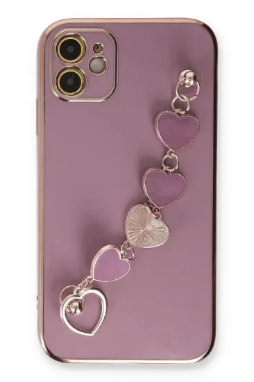 Newface iPhone 12 Kılıf Esila Silikon - Mor resmi