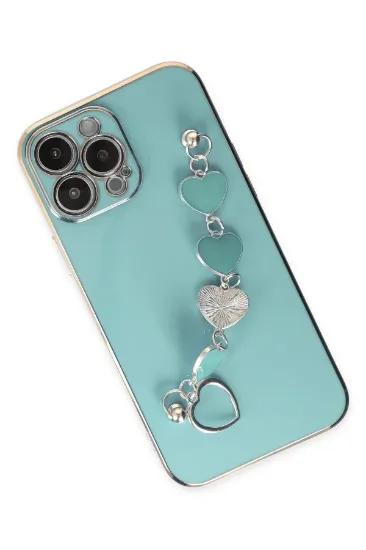 Newface iPhone 13 Pro Max Kılıf Esila Silikon - Su Yeşili resmi