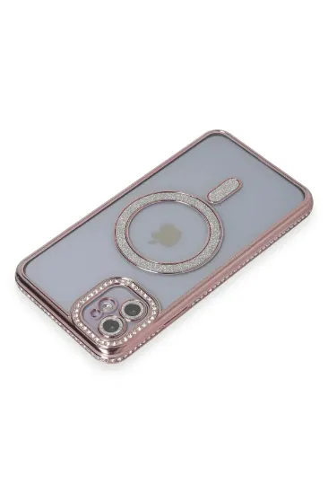 Newface iPhone 11 Kılıf Joke Simli Magneticsafe Kılıf - Pembe resmi
