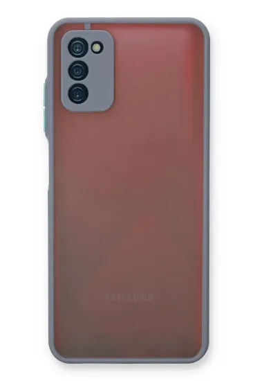 Newface Samsung Galaxy A03S Kılıf Montreal Silikon Kapak - Gri resmi
