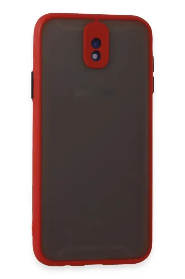 Newface Samsung Galaxy J7 Pro / J730 Kılıf Montreal Silikon Kapak - Kırmızı resmi