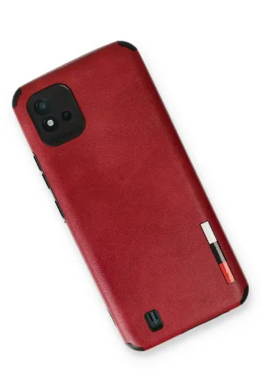 Newface Realme C11 2021 Kılıf Loop Deri Silikon - Kırmızı resmi