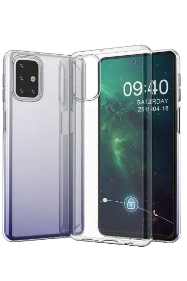 Newface Samsung Galaxy M31S Kılıf Lüx Şeffaf Silikon resmi