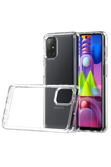 Newface Samsung Galaxy M51 Kılıf Lüx Şeffaf Silikon resmi