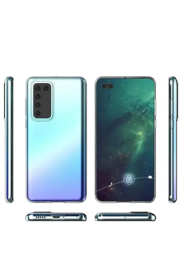 Newface Huawei P40 Kılıf Lüx Şeffaf Silikon - Şeffaf resmi