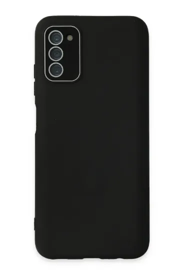 Newface Samsung Galaxy A03S Kılıf Lansman Glass Kapak - Siyah resmi