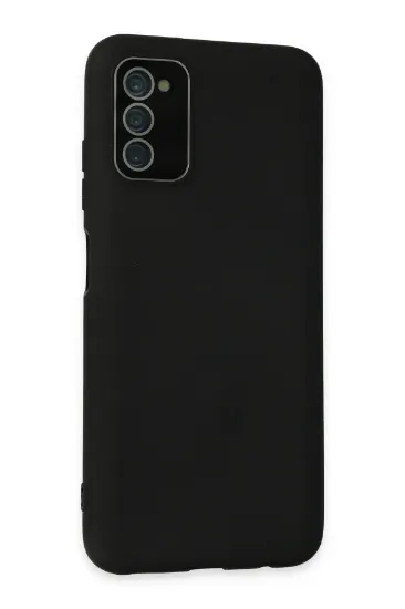 Newface Samsung Galaxy A03S Kılıf Lansman Glass Kapak - Siyah resmi
