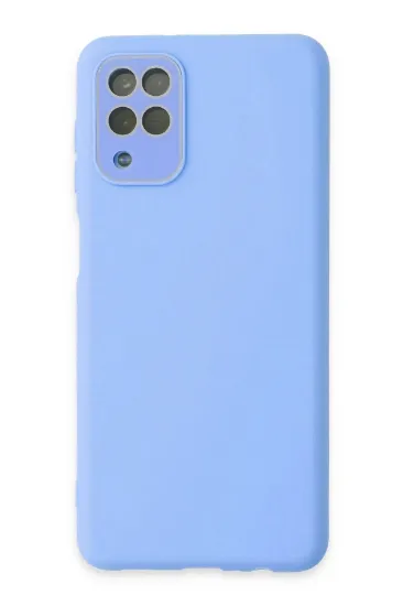 Newface Samsung Galaxy A22 Kılıf Lansman Glass Kapak - Mavi resmi