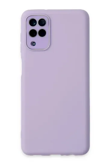 Newface Samsung Galaxy A22 Kılıf Lansman Glass Kapak - Lila resmi