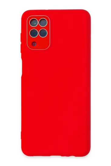 Newface Samsung Galaxy A22 Kılıf Lansman Glass Kapak - Kırmızı resmi