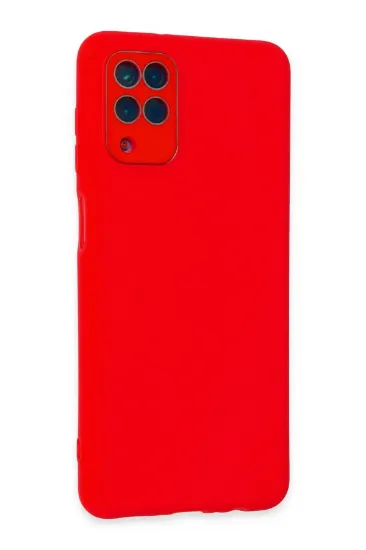 Newface Samsung Galaxy A22 Kılıf Lansman Glass Kapak - Kırmızı resmi