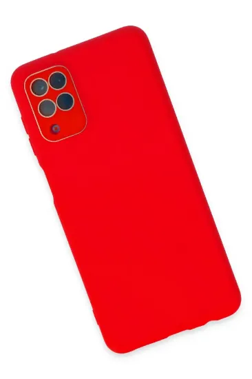 Newface Samsung Galaxy A22 Kılıf Lansman Glass Kapak - Kırmızı resmi