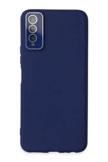 Newface Vivo Y11S Kılıf Lansman Glass Kapak - Sky Blue resmi