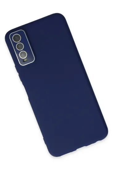 Newface Vivo Y11S Kılıf Lansman Glass Kapak - Sky Blue resmi
