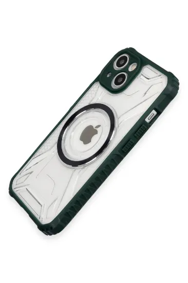 Newface iPhone 14 Kılıf Prag Magneticsafe Kapak - Koyu Yeşil resmi