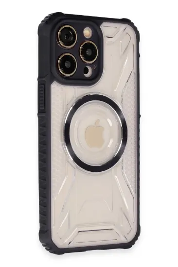 Newface iPhone 14 Pro Max Kılıf Prag Magneticsafe Kapak - Siyah resmi
