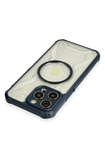 Newface iPhone 14 Pro Max Kılıf Prag Magneticsafe Kapak - Lacivert resmi